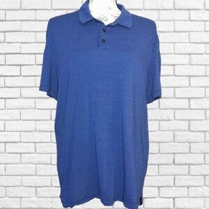 Perry Ellis Blue Polo Shirt Classic Design